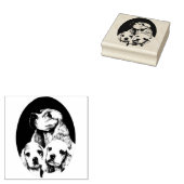 Cocker Spanische Mama Hunde und Welpen Tiere Kunst Gummistempel (Stempel)