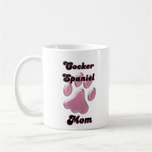 Cocker Spanische Mama Pink Pawprint Kaffeetasse (Links)