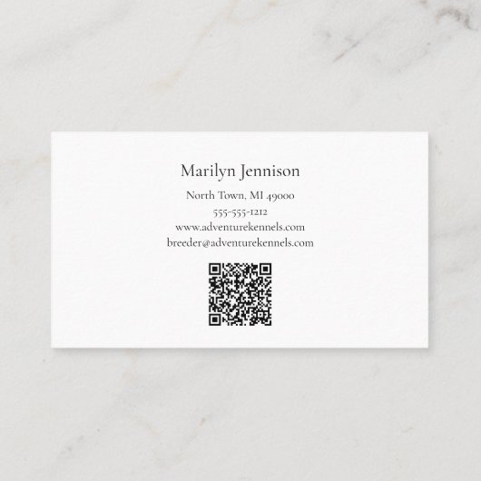 Cocker Spanische Silhouette Moderne Schwarz-weiß Visitenkarte (Rückseite)