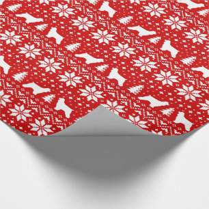 Cocker Spanische Silhouetten Hunde Weihnachtsmuste Geschenkpapier