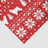 Cocker Spanische Silhouetten Weihnachtsmuster Red Seidenpapier (Detail)