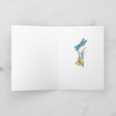 Cocker Spanischer Drachenfliegen und Schmetterling Karte (Innenseite)