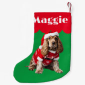 Cocker Spanischer Hund Geschenk Weihnachtsbäume ni Kleiner Weihnachtsstrumpf (Rückseite)