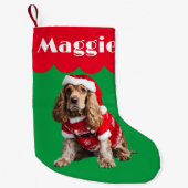 Cocker Spanischer Hund Geschenk Weihnachtsbäume ni Kleiner Weihnachtsstrumpf (Vorderseite)