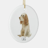 Cocker Spanischer Hund Keramik Ornament (Rechts)