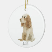 Cocker Spanischer Hund Keramik Ornament (Links)