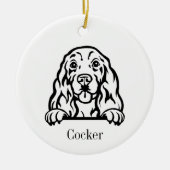 Cocker Spanischer Hund Keramik Ornament (Vorne)