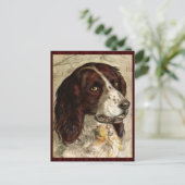 Cocker Spanischer Hund Print Postkarte (Stehend Vorderseite)