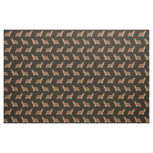 Cocker Spanischer Hund schwarzes Muster Stoff (Fat Quarter (45,7 x 55,9 cm))