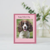 Cocker Spanischer Hund zum Vater Postkarte (Stehend Vorderseite)