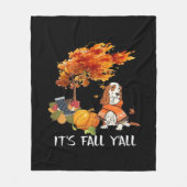 Cocker Spanischer Kostüm Herbst Es ist Herbst Y’al Fleecedecke (Vorderseite)