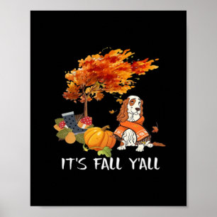 Cocker Spanischer Kostüm Herbst Es ist Herbst Y’al Poster