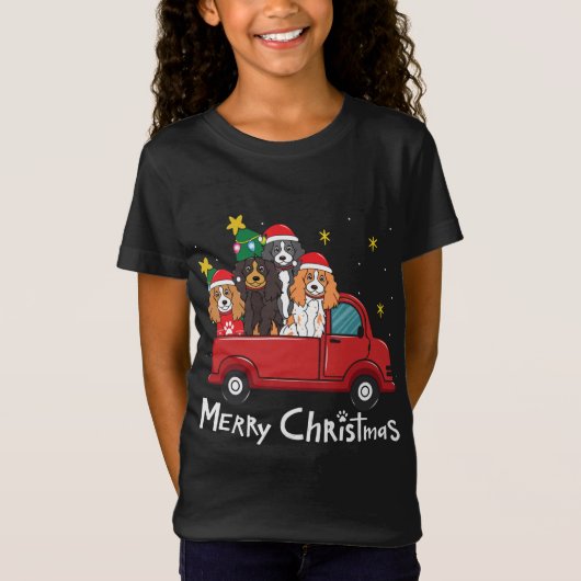 Cocker Spanischer Weihnachtsbaum Mama Xmas D T-Shirt (Vorderseite)