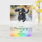 Cocker Spanisches Beileid für Haustierhunde Karte (Gelbe Blume)