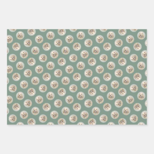 Cocker Spanischmalerei Buff Gold Original Hundekun Geschenkpapier Set (Vorderseite 3)