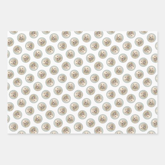 Cocker Spanischmalerei Buff Gold Original Hundekun Geschenkpapier Set (Vorderseite 2)