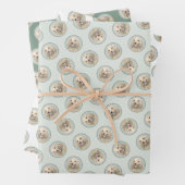 Cocker Spanischmalerei Buff Gold Original Hundekun Geschenkpapier Set (Beispiel)