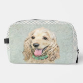 Cocker Spanischmalerei Buff Gold Original Hundekun Waschbeutel (Vorderseite)