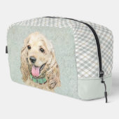 Cocker Spanischmalerei Buff Gold Original Hundekun Waschbeutel (Rechte Ecke)