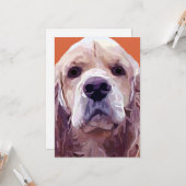 Cocker Spanischmalkarte Karte (Vorderseite/Rückseite Beispiel)