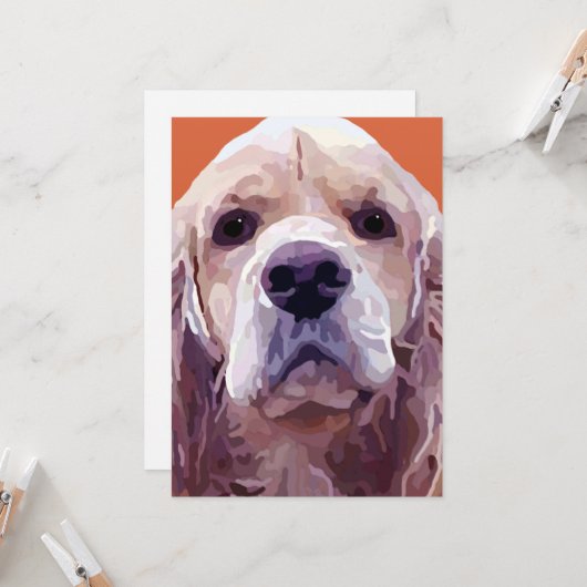 Cocker Spanischmalkarte Karte (Vorderseite/Rückseite Beispiel)