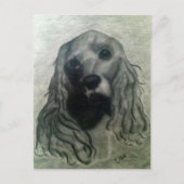 Cocker Zeichnend, Claire Postkarte (Vorderseite)