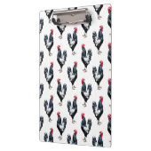 Cockerel Chicken Muster Design Klemmbrett (Links)