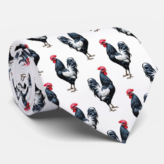Cockerel Chicken Muster Design Krawatte