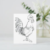 Cockerel Doodle Postkarte (Stehend Vorderseite)