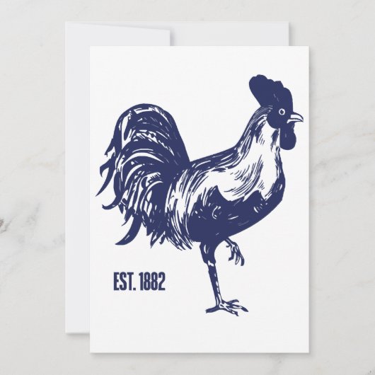 Cockerel Est. 1882 Einladung (Vorderseite)