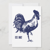 Cockerel Est. 1882 Einladung (Rückseite)