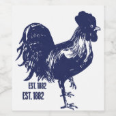 Cockerel Est. 1882 Weinetikett (Einzelnes Label)