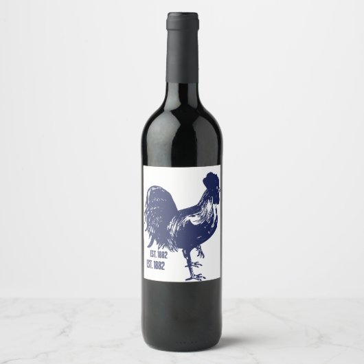 Cockerel Est. 1882 Weinetikett (Vorderseite)