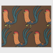 Cockerel Geschenkpapier (Flach)