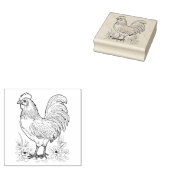 Cockerel Gummistempel (Stempel)
