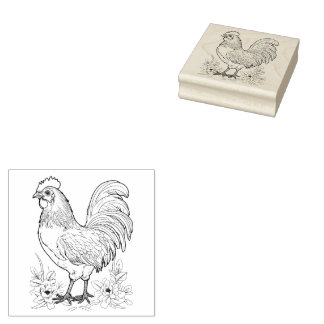 Cockerel Gummistempel