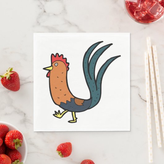 Cockerel Serviette (Beispiel)