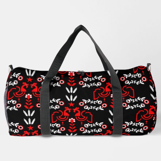 Cockerel Skandinavien Folklore Duffle Bag (Rückseite)