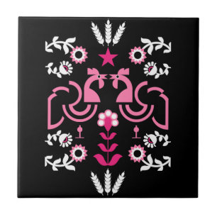 Cockerel Skandinavien Folklore Fliese