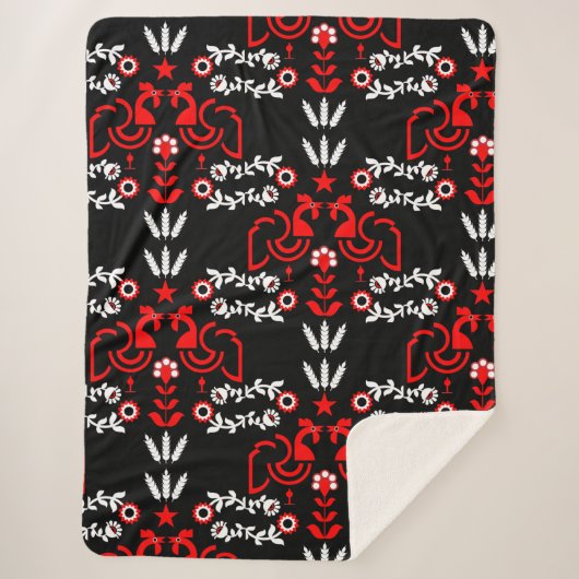 Cockerel Skandinavien Folklore Sherpadecke (Vorderseite)