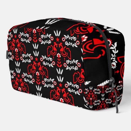 Cockerel Skandinavien Folklore Waschbeutel (Rechte Ecke)