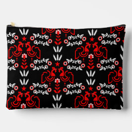 Cockerel Skandinavien Folklore Zubehörtasche