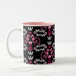 Cockerel Skandinavien Folklore Zweifarbige Tasse