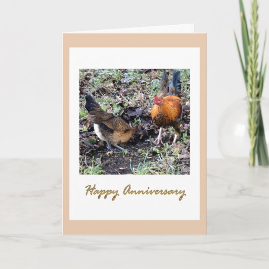 Cockerel und Hühnerjargon Karte (Vorderseite)