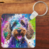 Cockerpoo Dog Schlüsselanhänger (Rückseite)