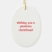 Cockerpoo Weihnachtsdekoration Keramik Ornament (Hinten)