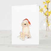 Cockerpoo Weihnachtskarte Karte (Gelbe Blume)
