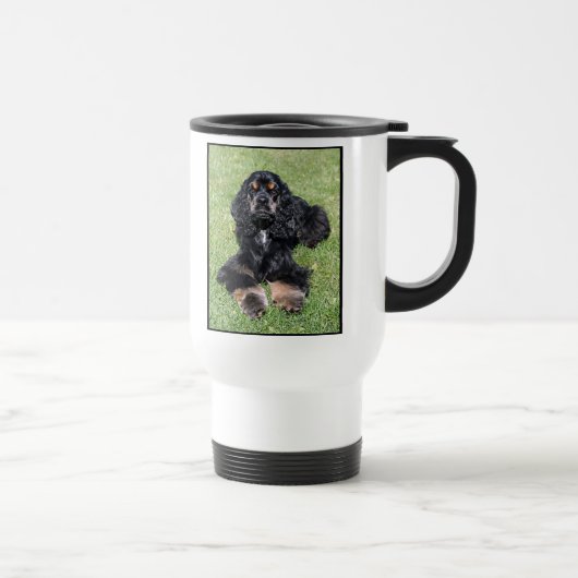 Cockerspaniel-Foto auf Reise-Tasse Reisebecher (Rechts)