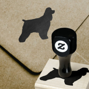 Cockerspaniel-HundeSilhouette-Gummi-Briefmarke Gummistempel