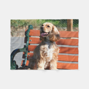 Cockerspaniel-Hundethrow-Fleecedecke Fleecedecke
